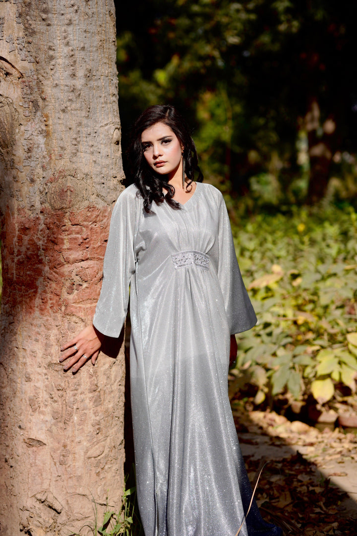 flowy kaftan with color blend

