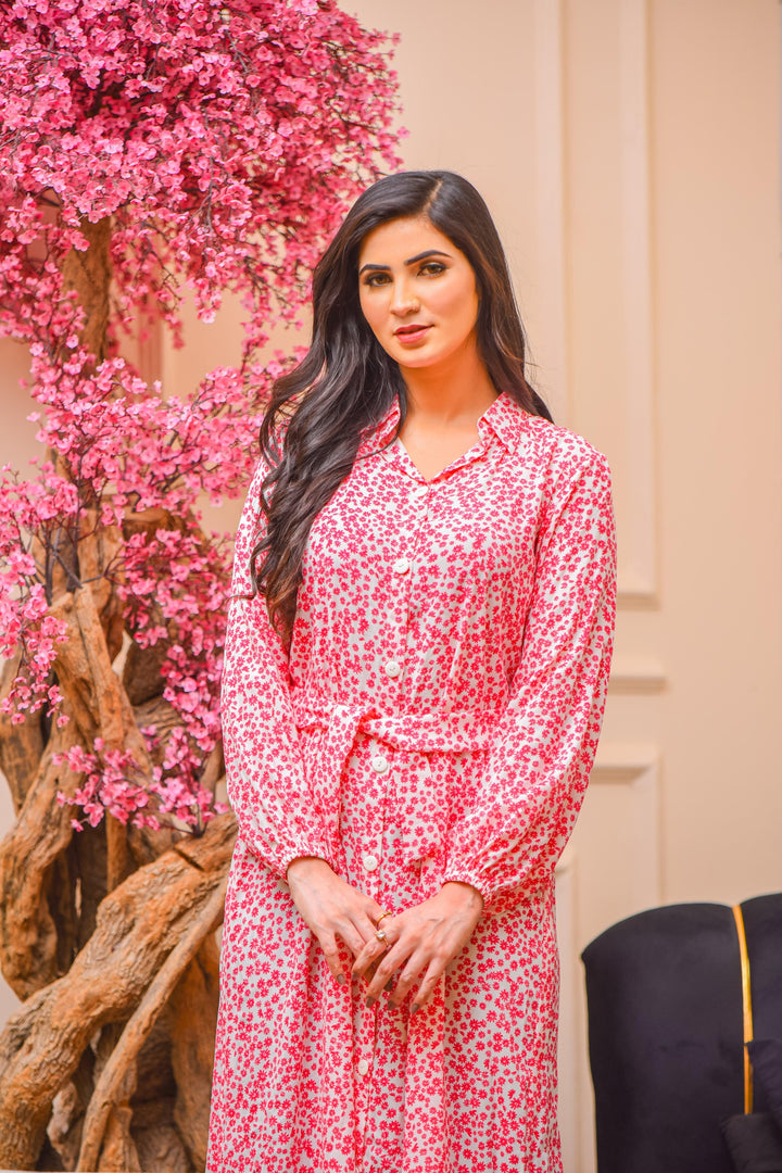 modest floral summer dress for Eid

