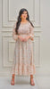 modest maxi dress with floral print
